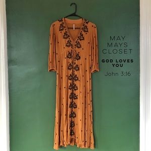 LOWEST Free People Embroidered Fable Dress XS